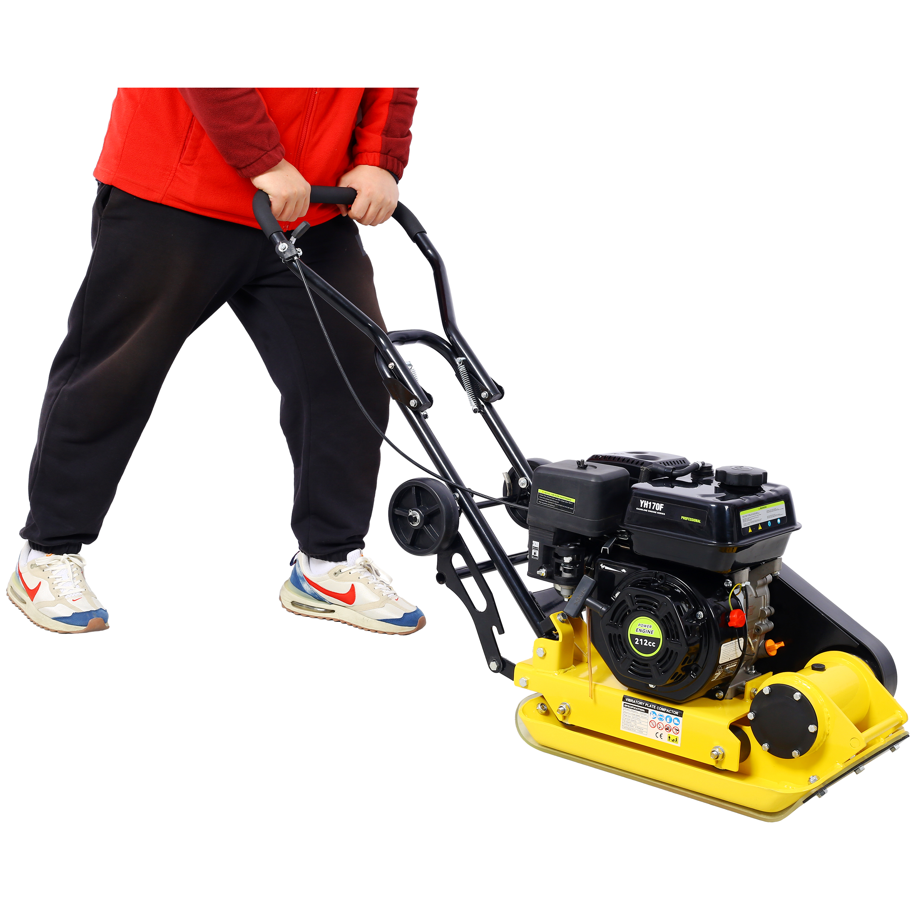 7 HP Gas Plate Compactor with Transport Wheels view 2