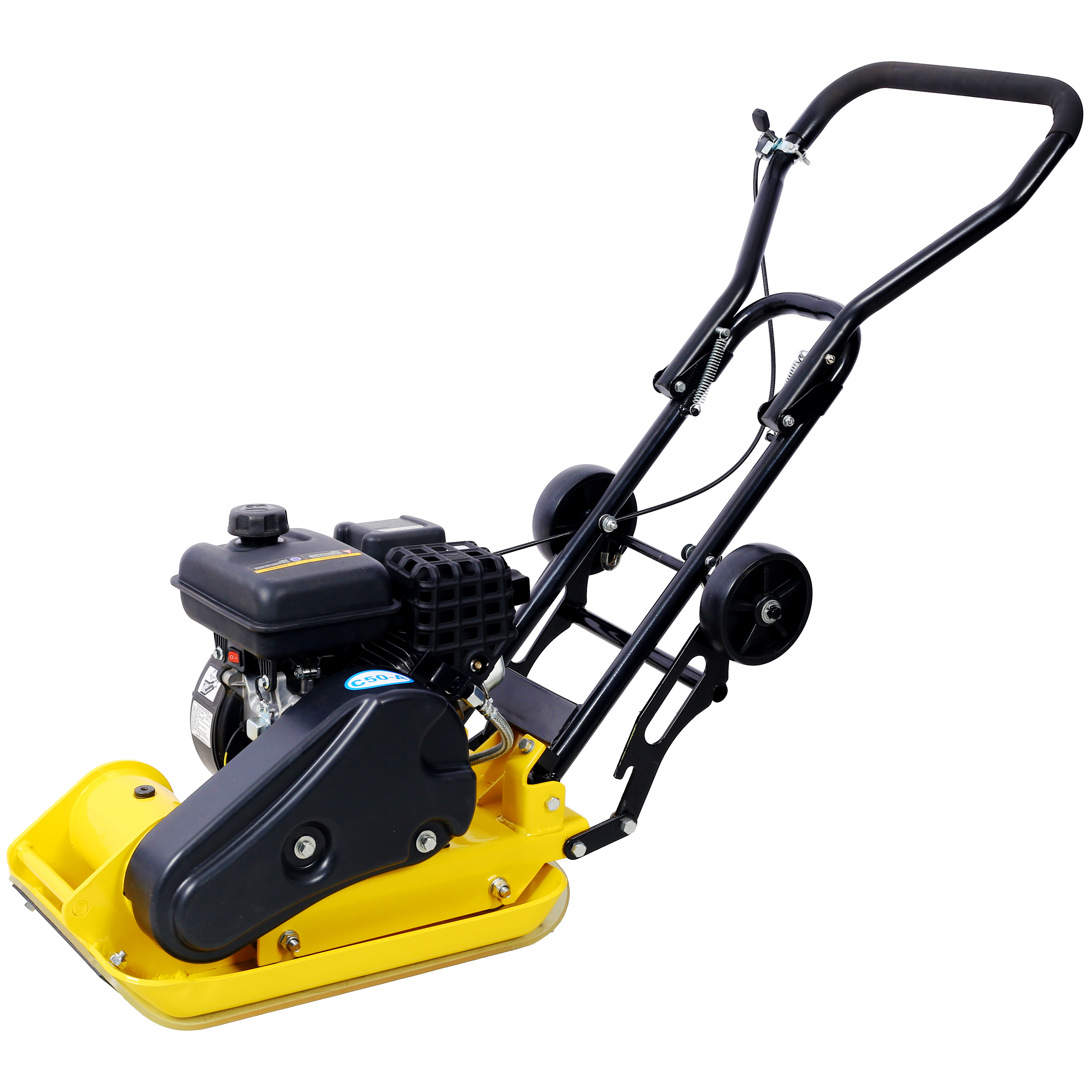 2.5HP Plate Compactor Gas 79.7cc 8200N Force Construction Concrete Tamper Machine Power Paver 19.3 x 12.6″ Plate view 2