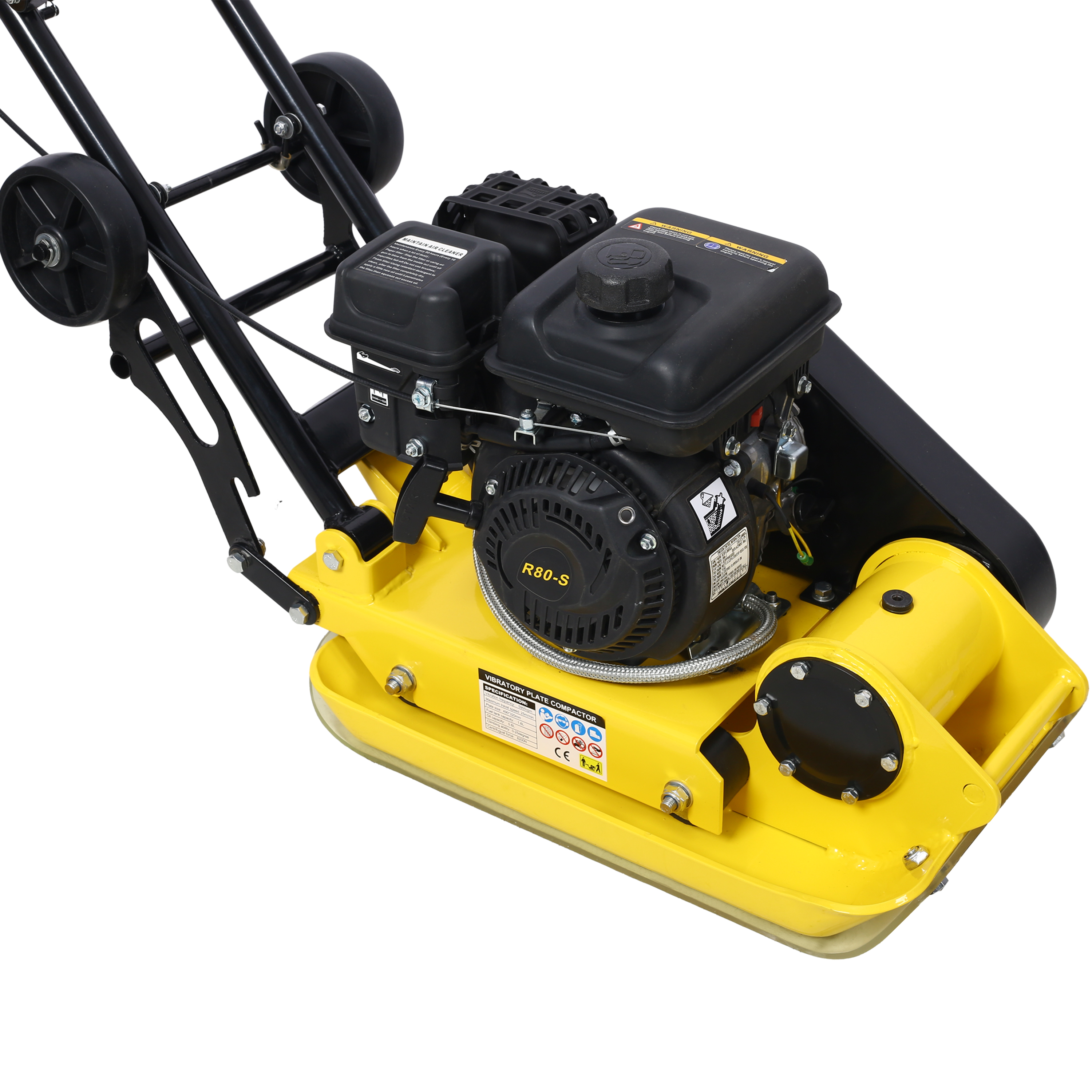 2.5HP Plate Compactor Gas 79.7cc 8200N Force Construction Concrete Tamper Machine Power Paver 19.3 x 12.6″ Plate view 4