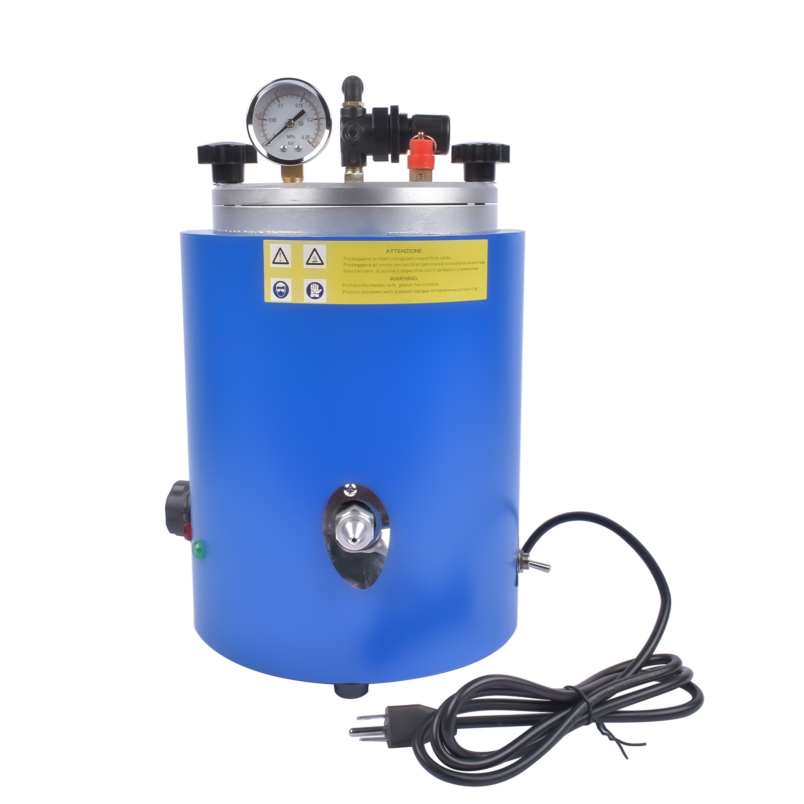 110V 500W Wax Injector Machine Jewelry Casting Tool Wax Melting Furnace Adjustable TEM 30℃-110℃ 5.5lbs 2.5L Round