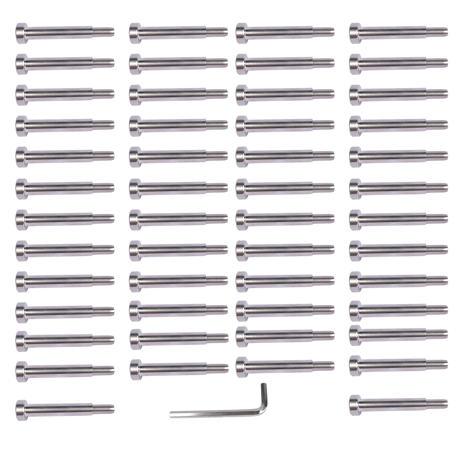 50Pcs 3/16 Inch T316 Stainless Steel Cable Railing Hardware System Kit with Allen Key view 1