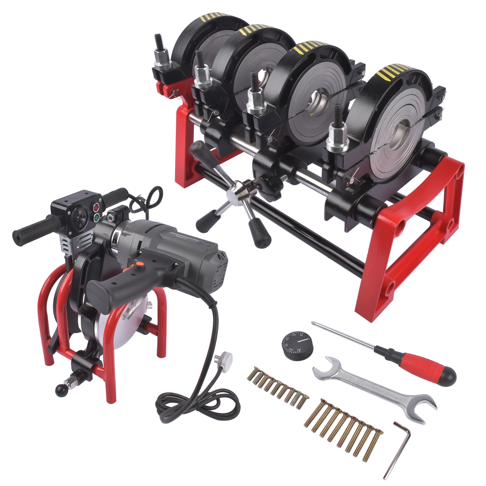 PP PE PVC Butt Fusion Welding Machine Manual 4Clamps Pipe Fusion Welder 63-160MM view 3