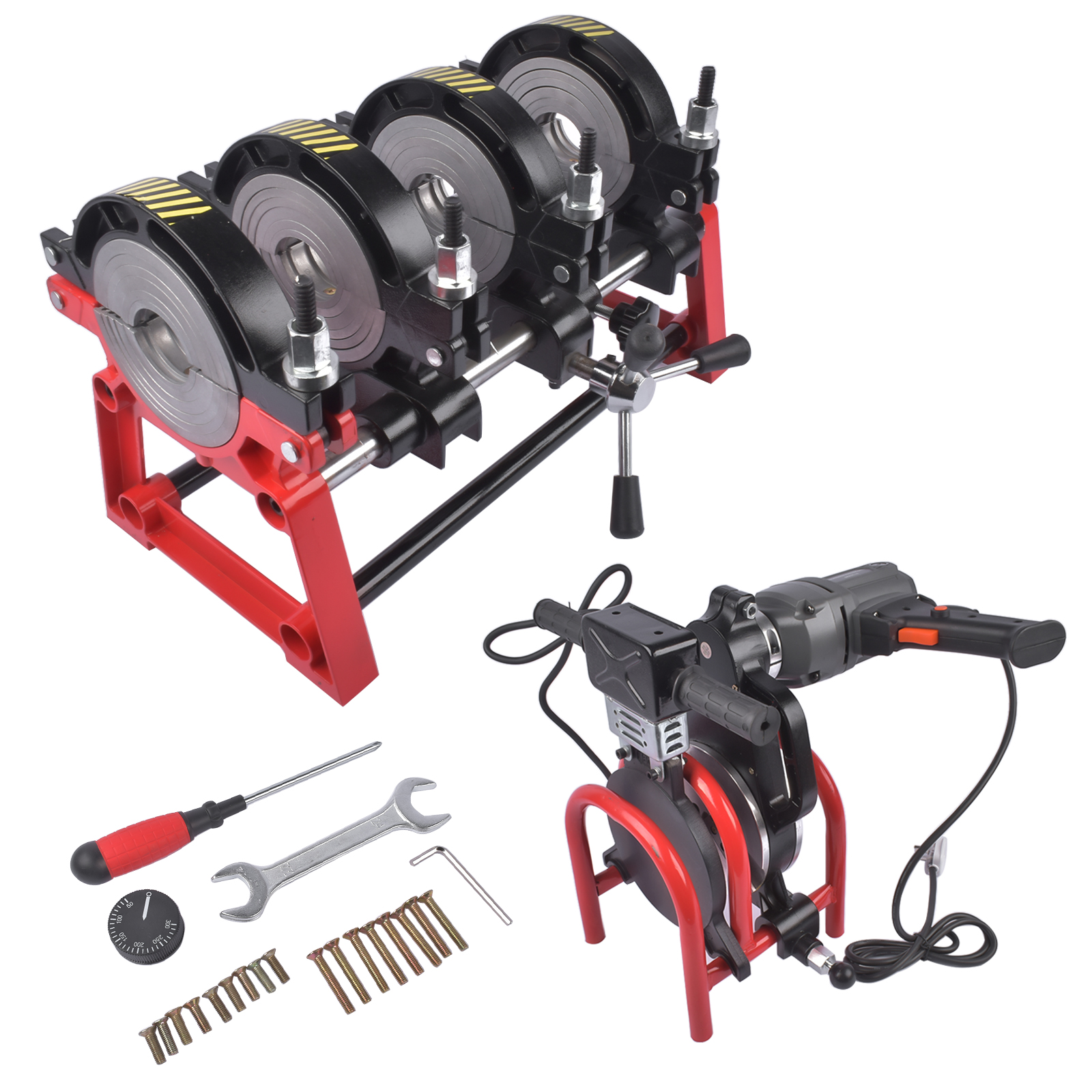 PP PE PVC Butt Fusion Welding Machine Manual 4Clamps Pipe Fusion Welder 63-160MM view 5