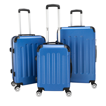 3 Pcs Suitcase Lightweight ABS Carry-on Hand Luggage 4 Spinner Wheels Trolley Case