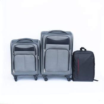 Luggage 2-piece backpack set gray