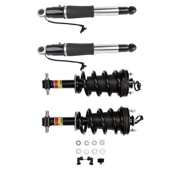 2Pcs Front Suspension Strut and Coil Spring Assembly and 2Pcs Rear Air Shock Absorber for Cadillac Escalade Chevrolet Suburban Tahoe GMC Yukon 84977478 84176675