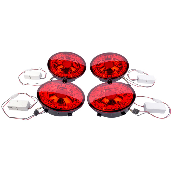 4Pcs LED Tail Lights Brake Lights RED Lens For Chevy Corvette C6 Coupe 2005-2013 2801188 15279751 15279752 10440716