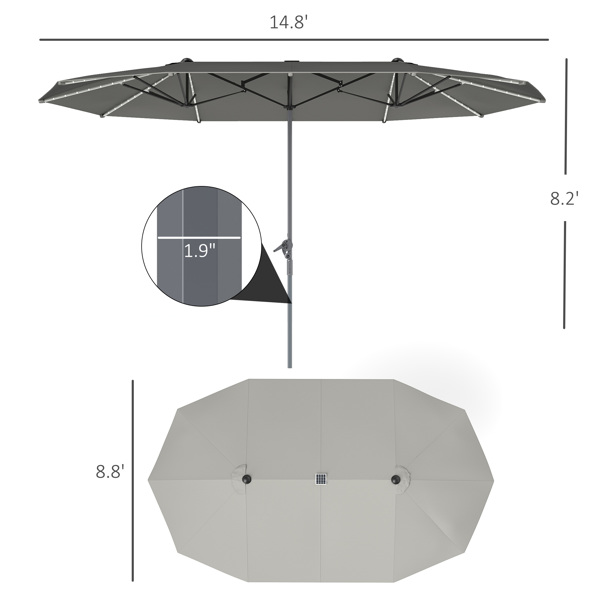 Outdoor beach umbrella /Cantilever Umbrella  ( Amazon Shipping)（Prohibited by WalMart）