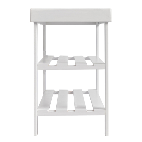 FCH 3-Tier Seamless Top Bamboo Shoe Rack