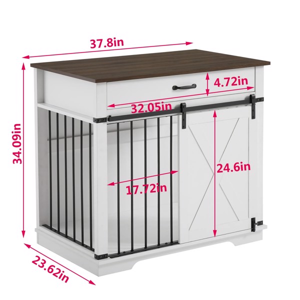 Dog Crate Furniture Kennel, Indoor Dog Cage For Small edium Dogs