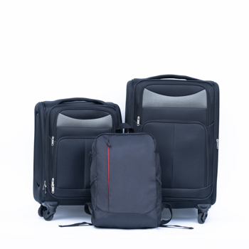 Luggage 2-piece backpack set black