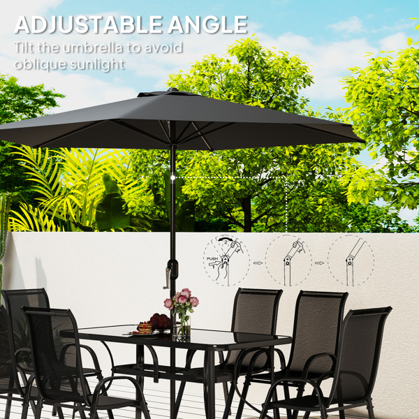 Outdoor dining table and chair package with umbrella ( Amazon Shipping)（Prohibited by WalMart）