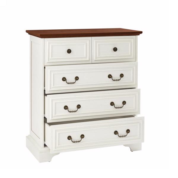 Modern White 5-Drawer Dresser for Bedroom - Ample Storage Wide Chest of Drawers, Sturdy & Safe