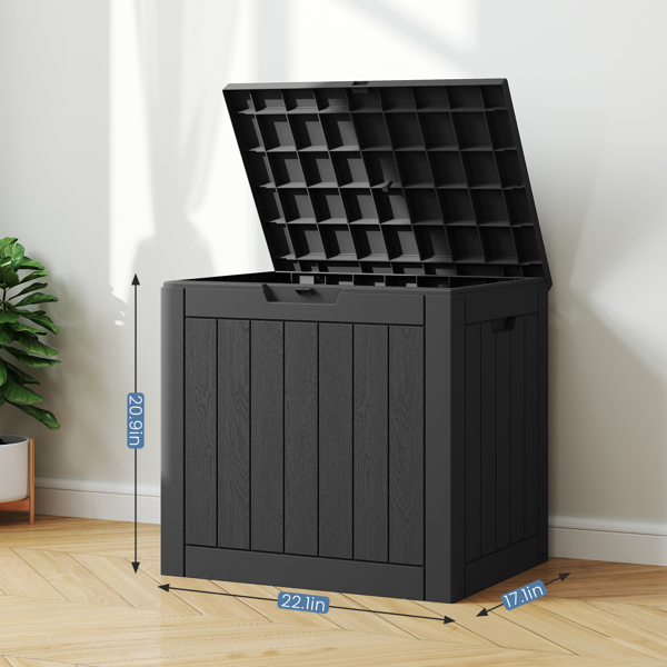 Deck Box with 31 Gallon Capacity, Weatherproof Resin Lockable Outdoor Storage for Secure Package Deliveries and Indoor Storage in Garden or Patio