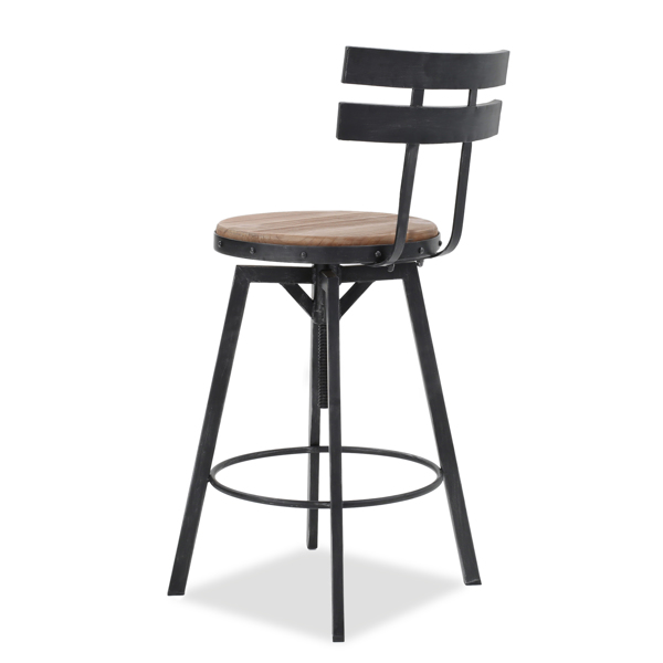 METAL CHAIR WITH WOODEN SEAT