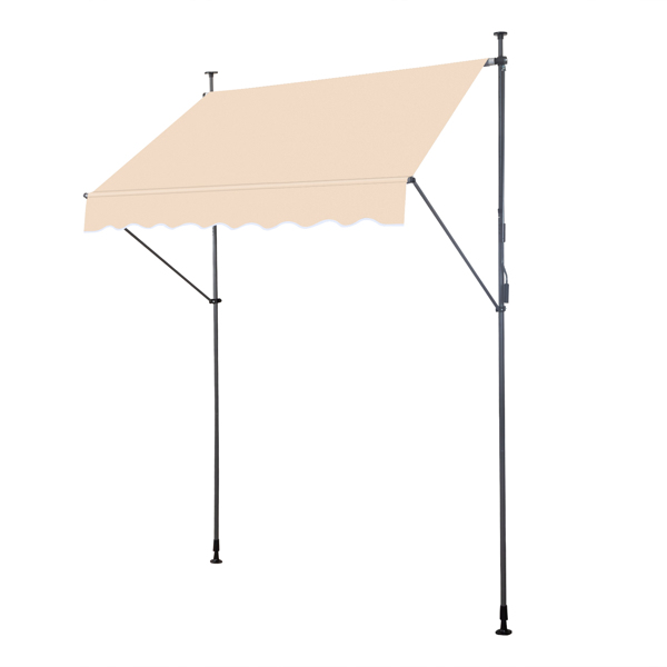 78.7"D x 47.2"W x(78.7 -118.1)"H Retractable Awning Khaki