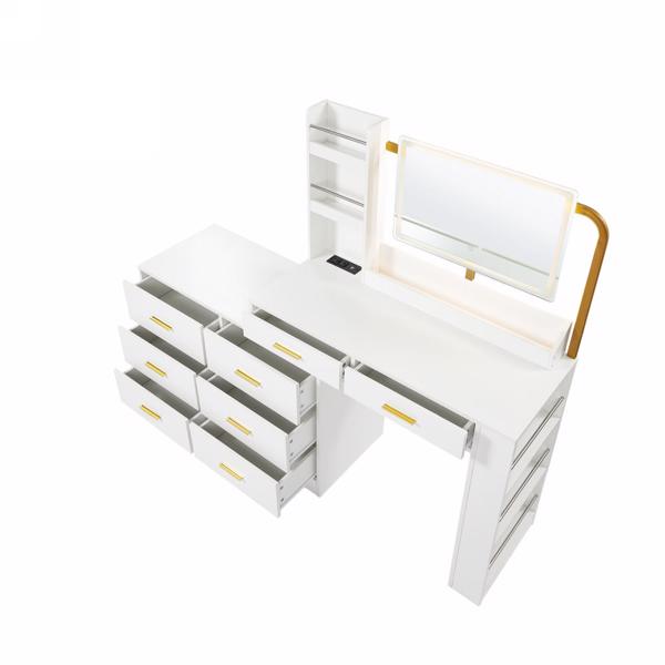 Modern White 8-Drawer Dresser for Bedroom - Ample Storage Wide Chest of Drawers, Sturdy & Safe