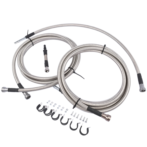 Diesel Braided Stainless Steel Fuel Line Set 20832565 Fits for GMC Sierra 2500 HD 3500 HD 2004-2010 6.6L V8 DIESEL OHV