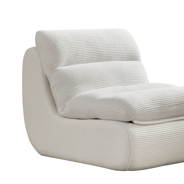 Modern Compressed Lounge Chair with Ottoman, Cozy Corduroy Recliner for Small Spaces, Living Room, or Bedroom