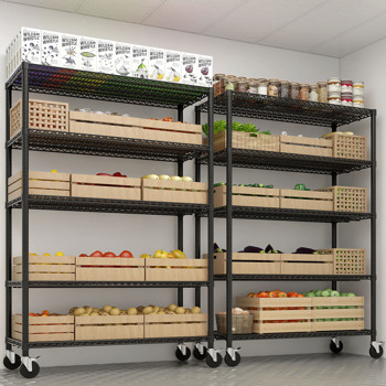 Heavy Duty Storage Shelves  55.12\\" W  Wire Shelving Unit with Wheels 3200LBS  NSF Metal Shelves for Storage Adjustable Garage Storage Rack Pantry Shelf Commercial Shelving, 75.59\\" H X 55.12\\'\\'W X 23.62