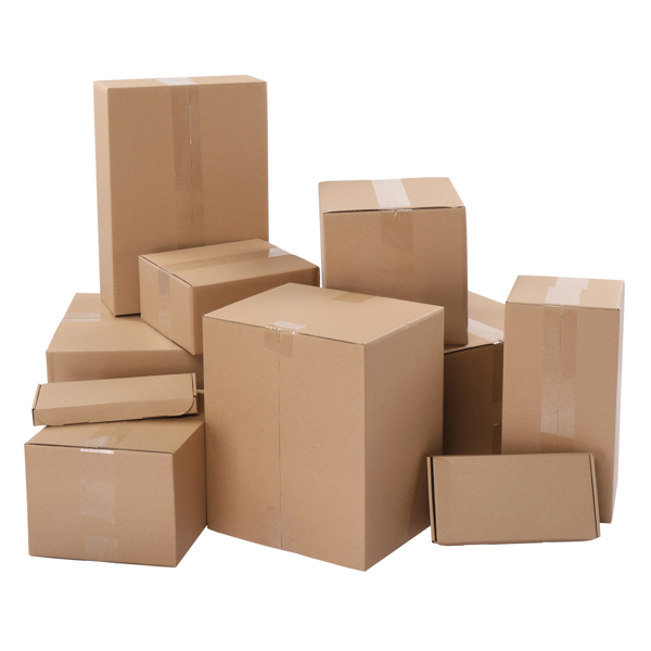 50pcs 10 "x 8" x 6 "(25.4x20.3x15.2cm) thick 3mm corrugated cardboard box in kraft paper color