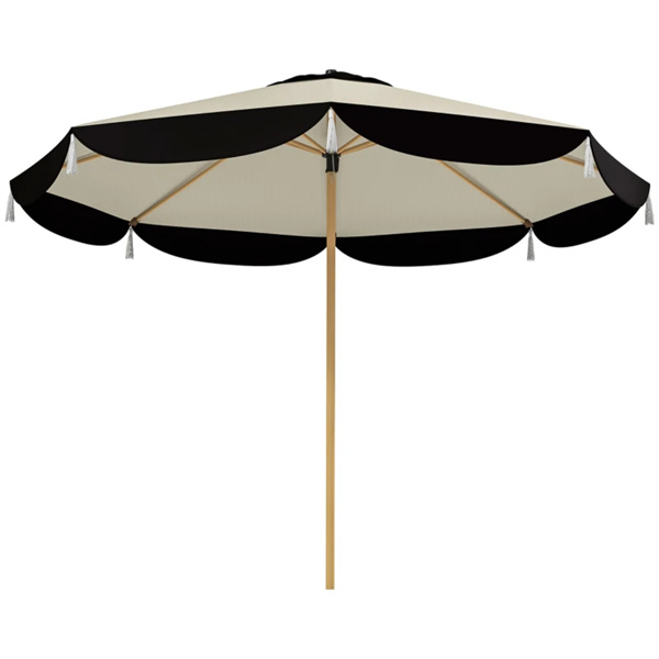 8.7 FT Elegance Patio Umbrella, UPF 50+ Outdoor Market Umbrella with 8 Ribs, Beige 