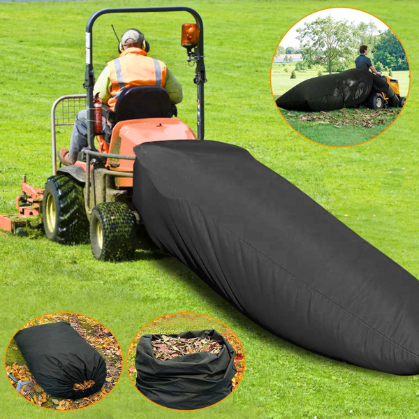 Lawn Tractor Leaf Bag - 54 Cubic Foot Standard Leaf Bag - 112-inch Opening – for 2 Bag Material Collection Systems – Ride-On Lawnmowers - Heavy Duty Material – Fast & Easy Leaf Collection