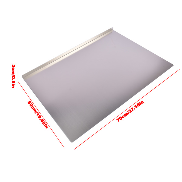 Cutting Board, Heavy Extra Large 304 Stainless Steel Cutting Mat Chopping Baking Pastry Board (Size: 27.6" x 19.7")