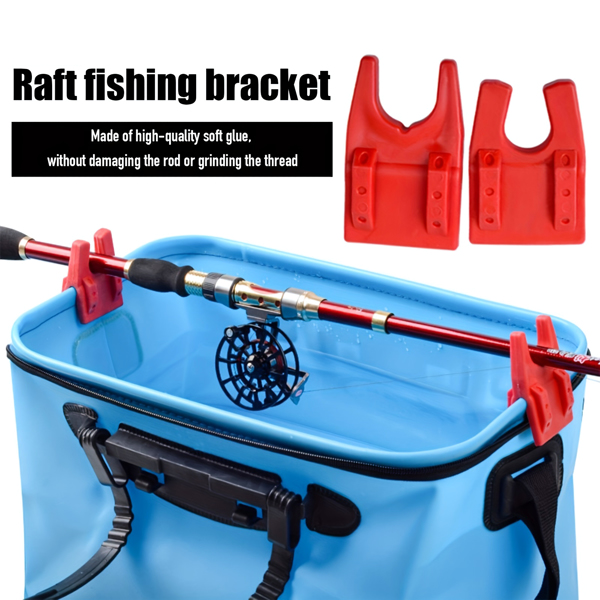 8-Piece Fishing Organizer Set – Adjustable Rod Holders, EVA Bait Buckets, and Bucket Clamps for Secure, Convenient, and Organized Fishing