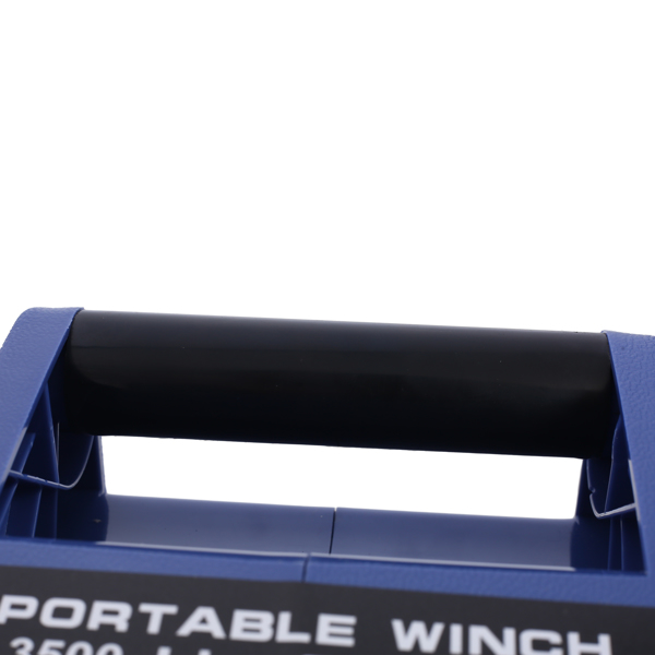 12v Trailer Winch,Reversible Electric Winch, for Boats up to 6000 lbs.Galvanized Wire Rope,with extra pulley hook,power in and power out,with manual function.blue plastic casing