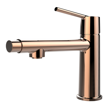 Rose Gold Single Handle Bathroom Faucet for 1 or 3 Holes ,Fountain and Flow Mode Two-in-one function,Deck Mount Laundry Vanity Sink Faucet with Two 9/16\\" Hoses[Unable to ship on weekends]