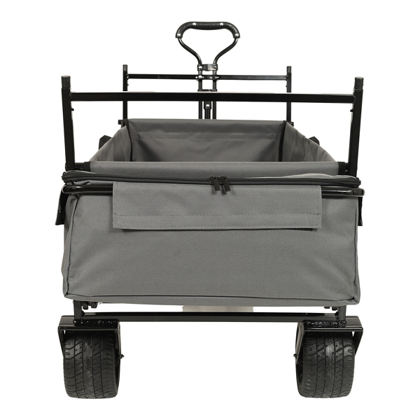 480Lbs Collapsible Wagon with Canopy,Wagon Stroller with 7" All-Terrain Wheels, Lightweight Foldable Wagon, Large Capacity for Camping, Shopping, Sports, and Garden Use,black with mosquito net