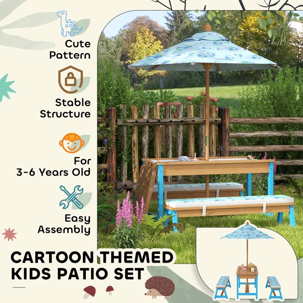 Kids Picnic Table Set ( Amazon Shipping)（Prohibited by WalMart）