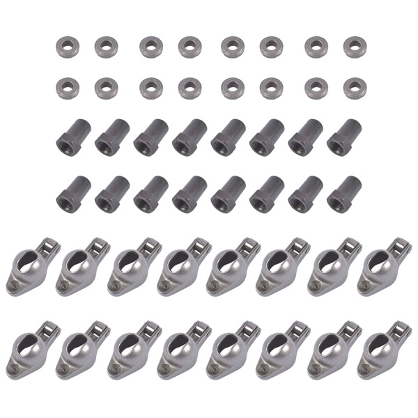 1.5 x 3/8" Stud Rocker Arms Set Roller Tip for Small Block Chevy SBC 262-400 1955-1986 1987-2000 Steel 16Pcs