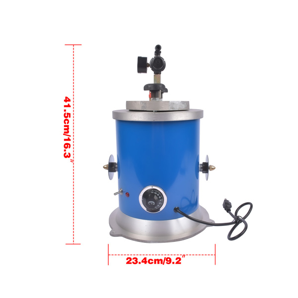 110V 500W Wax Injector Machine with Base Jewelry Casting Tool Wax Melting Furnace Adjustable TEM 30℃-110℃ 5.5lbs 2.5L Round Barrel Mold Casting (Blue)