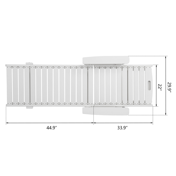 195*75.5*33cm HDPE Backrest Adjustable Lying Bed White