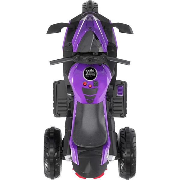 Children's motorcycle, 12V 7AH battery powered, boys and girls 2-6 years old toy motorcycle, gift, purple, three wheels (not shipped on weekends)