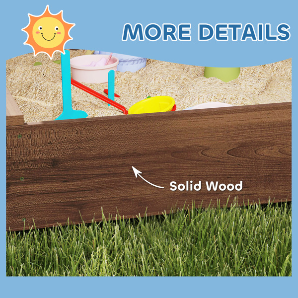 Kids Wooden Sandbox