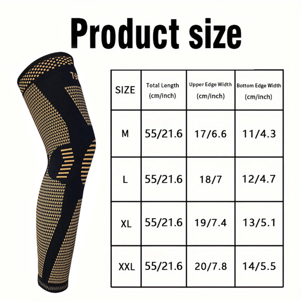 Full Leg Sleeves Long Compression Leg Sleeve Knee Sleeves Protect Leg, for Man Women Basketball, Arthritis Cycling Sport