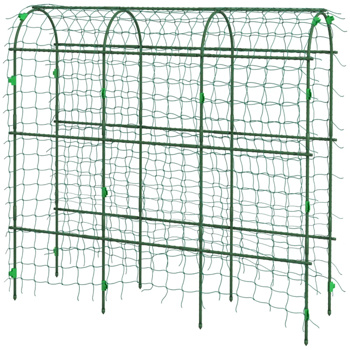 17\\" x 72\\" x 72\\"  Outdoor Metal Garden Trellis with Climbing Net 