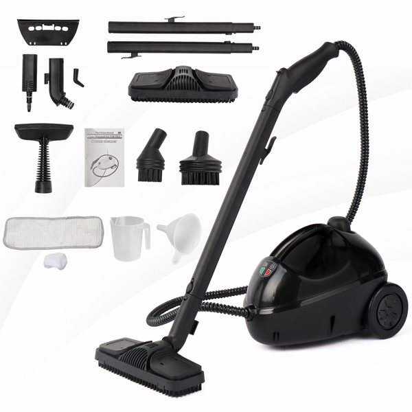 VSC28A Multipurpose Steam Cleaner with 13 Accessories, 1.2L tank Portable Steamer for Floors, Carpet, Windows, Cars and More，ETL Certificated 1500W