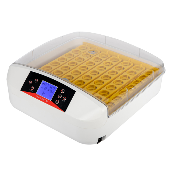 [Same code: 31238079]56-Egg Practical Fully Automatic Poultry Incubator with Egg Candler (US Standard) White