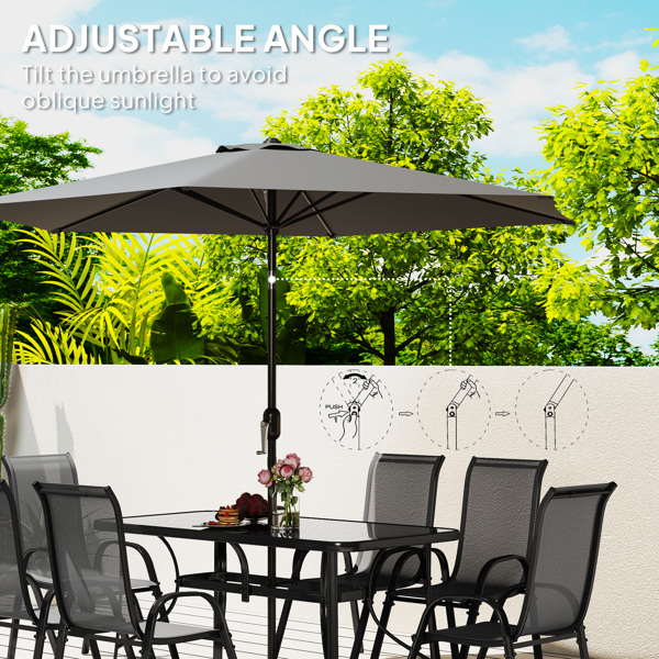 Outdoor dining table and chair package with umbrella ( Amazon Shipping)（Prohibited by WalMart）