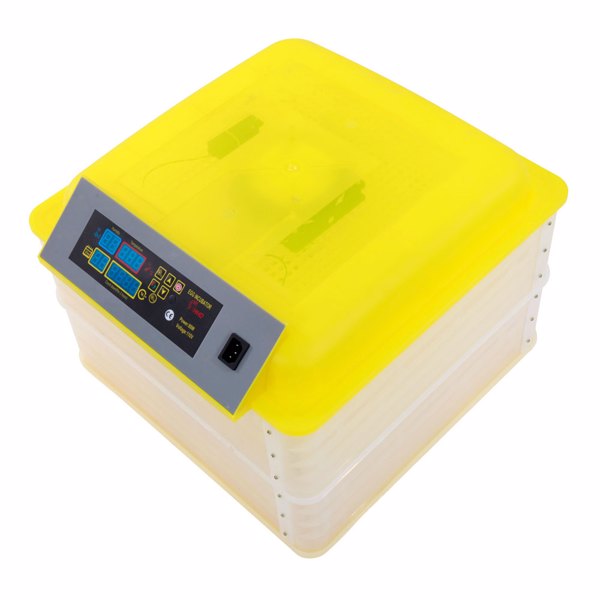 【Same model code：86253457】96-Egg Practical Fully Automatic Poultry Incubator (US Standard) Yellow & Transparent