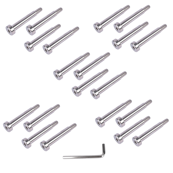 T316 20Pcs Stainless Steel Screw Fastener Kit with Wrench for 3/16" Wire Rope Cables