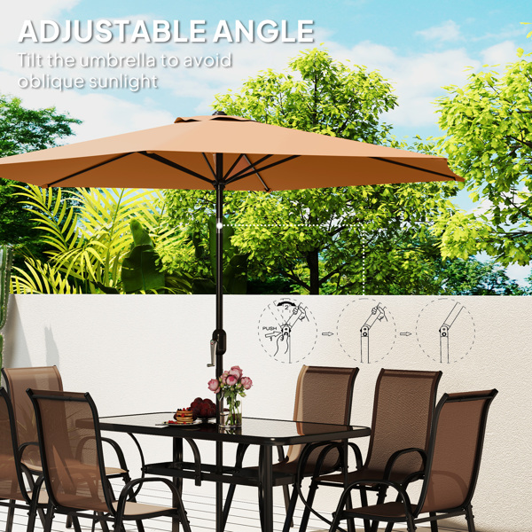 Outdoor dining table and chair package with umbrella ( Amazon Shipping)（Prohibited by WalMart）