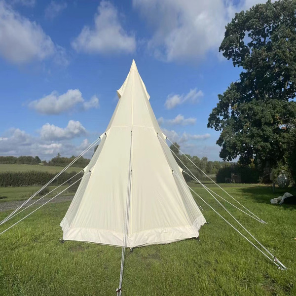 Bell Tent 4 Season 9.85ft  Glamping Tent, Hot Tent,Ideal for Family Camping, Hiking,Canvas Tent with Aluminum Pole. Support Camouflage Fabric Customization