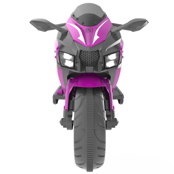 12V Kids Ride On Motorcycle, battery-powered kids' electric motorcycle with LED Nimbus toy, MP3, Bluetooth, purple, two wheels (not shipped on weekends)