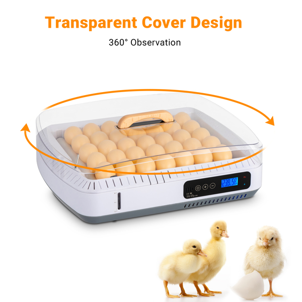 【Same model code：73539812】US 35 Egg Incubator with Automatic Egg Turning, Temperature and humidity Control, Water Alarm, Incubator for Hatching Eggs,Chickens,Ducks,Geese,Birds,pigeons and Quail Eggs