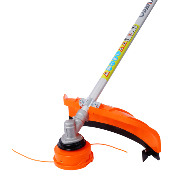 52cc Weed Eater/Wacker Gas Powered, 2 in 1 String Trimme,with 10'' Brush Cutter,Rubber Handle & Shoulder Strap Included